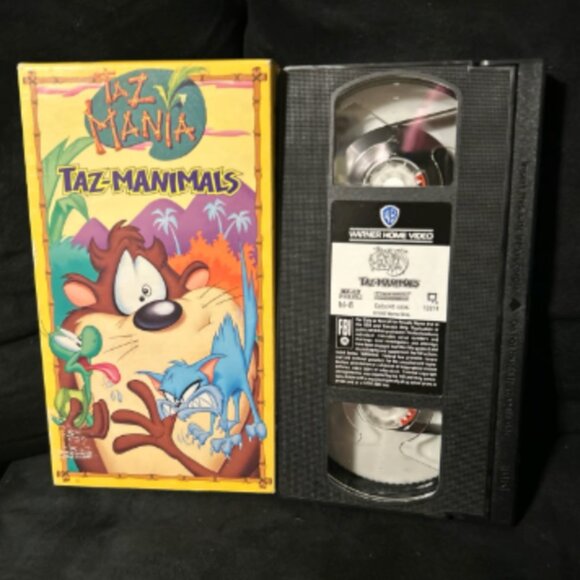 Taz Mania Taz-Manimals featuring the Tazmanian Devil VHS Looney Tunes 1990s 90s - Picture 1 of 2